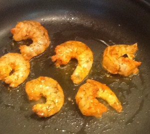 cooking shrimp for tacos