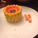 Candy corn stacked looks like corn on the Cobb - Imgur
