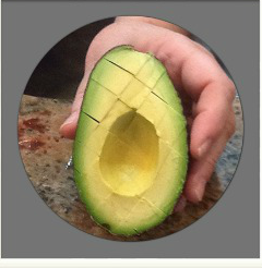 avocado scored